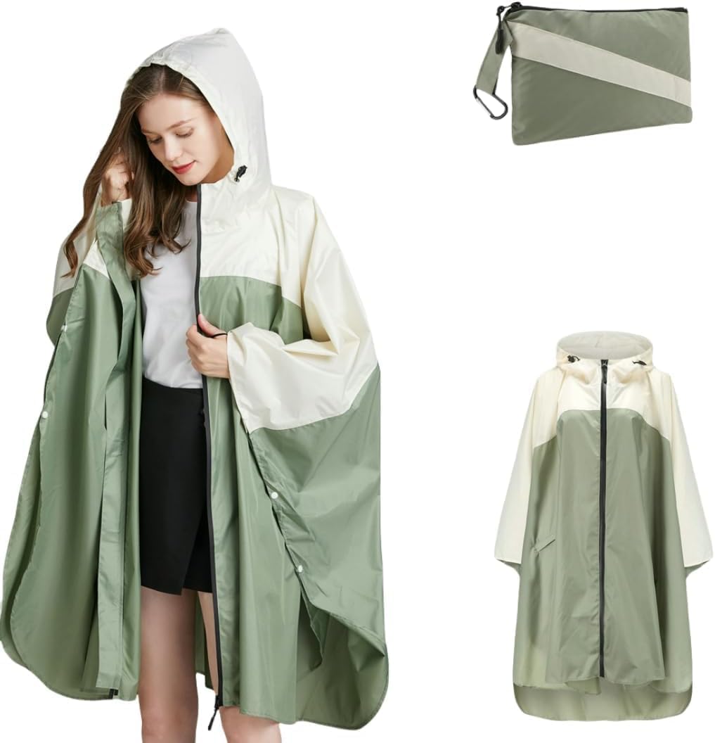 [Vlwm] レインコート 自転車【取り外し可能なフード・超軽量・20秒収納】 レインコート レディース カッパ 自転車 レインポン