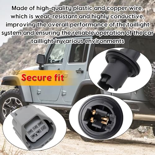 Tail Light Socket Wiring Harness Compatible with Jeep Wrangler JK 2007-2018 Replace for 68004166AC by daydmaly - Image 5