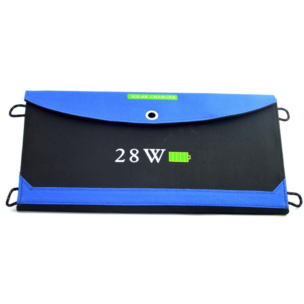 Caricatore da Pannello Solare Pieghevole 5V 28W Uscita USB Ricarica Solare Veloce per Telefoni Cellulari Pannello Solare Impermeabile