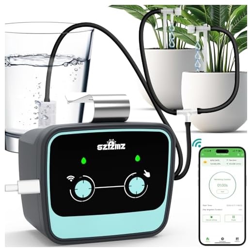 Drip Irrigation Kit System for Garden, WiFi & App Control Self Plant Watering Devices for Indoor Outdoor, Automatic Watering System with 3 Watering Modes/Water Shortage Alert/Weather Forecasting