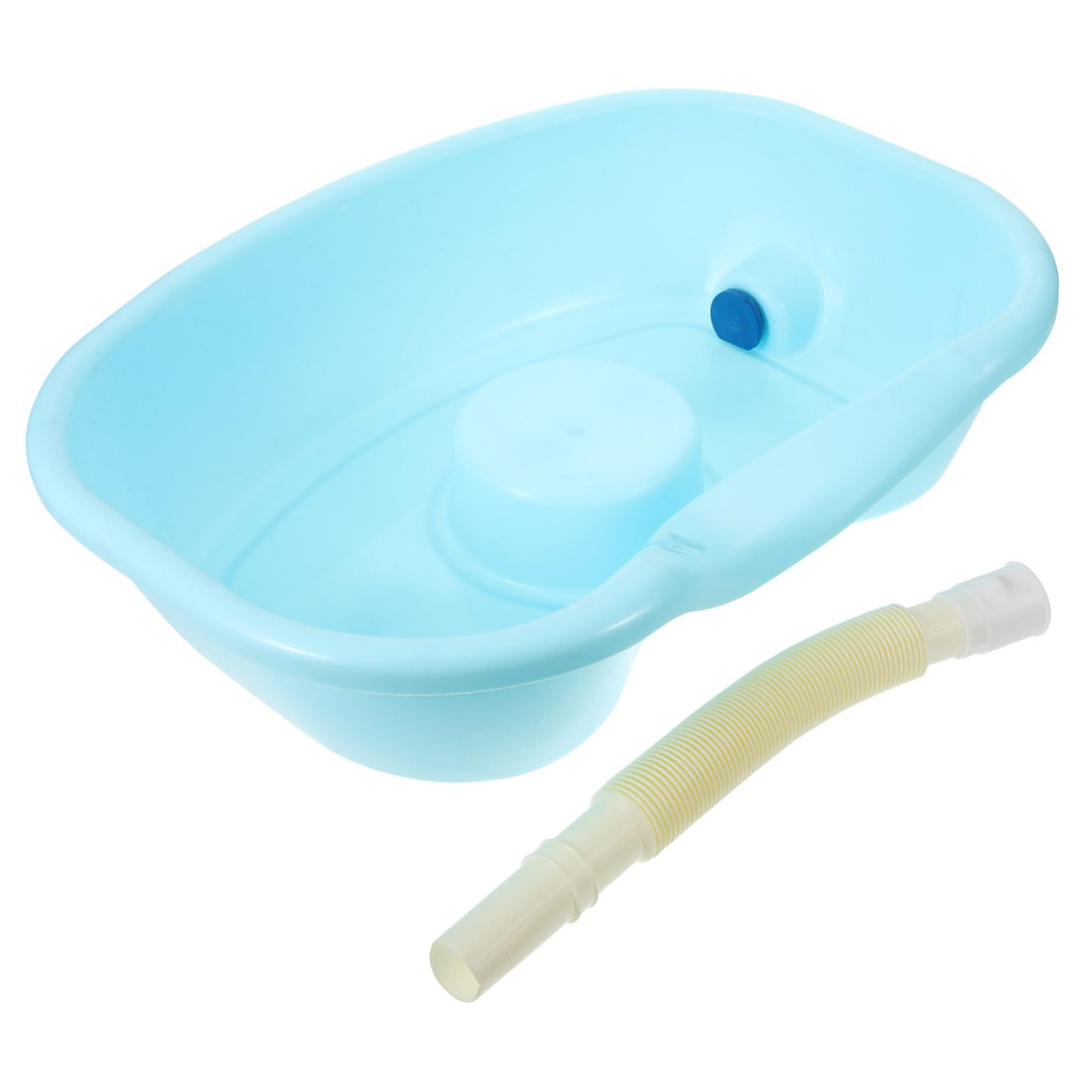 Ipetboom Bacinella Portatile per Lavare i Chioma per Anziani e Allettati, Lavatesta Leggero in Abs con Tubo Incluso, Soluzione Comoda per Ospedali e Periodo Postpartum