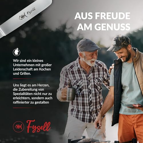 Fysell – Kochpinzette 30,5 cm extra lang zum Kochen, Grillen & Backen – Grillpinzette aus rostfreiem Edelstahl – Küchenpinzette zum Dekorieren, Anrichten & Wenden – spülmaschinenfeste Fleischpinzette