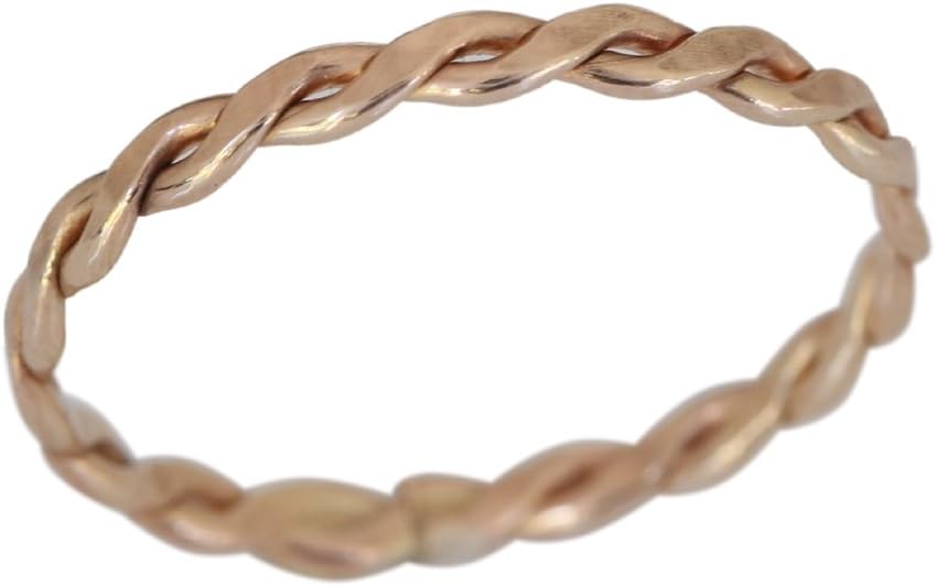 California Toe Rings 14k Gold Filled Braid Band Thumb Ring (9.5)