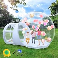 Aufblasbares Blasenhaus, FOOING 10 Fuß Aufblasbares Zelt mit Verbesserter Doppelkanalisierung, Transparentes TPU-Blasenzelt, Kreatives Hüpfburghaus für Party, Hochzeiten Geburtstag und Einkaufszentrum