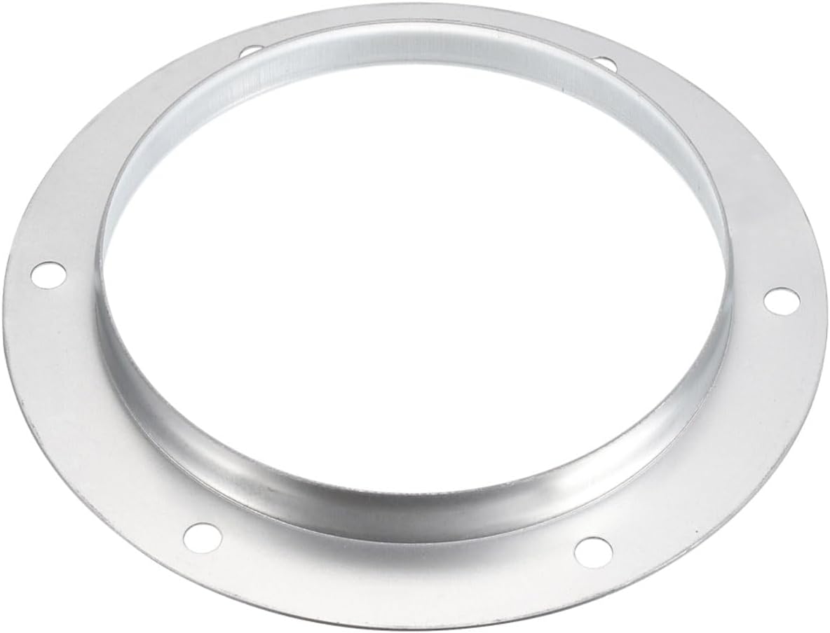 PATIKIL 6.4" Duct Connector Flange, Metal Straight Pipe Exhaust Flange Duct Mounting Plate for Heating Cooling Ventilation HVAC System Galvanized Steel