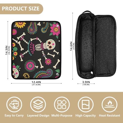 Organizador de Herramientas para Cabello 2 en 1 y Mat de Resistencia al Calor con Cierre y Estuche Portátil para Plancha, Alisadores y Rizadores miniatura 4