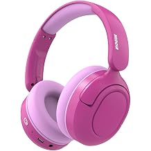 Kids Bluetooth Headphones Wireless,ANC,68H,Safe Volume Limit 85/94dB Pink | Active Noise Cancelling,Adjustable Headband Foldable Over-Ear for Toddler Girls Boys Tablet/iPad,HD Stereo,Built Mic