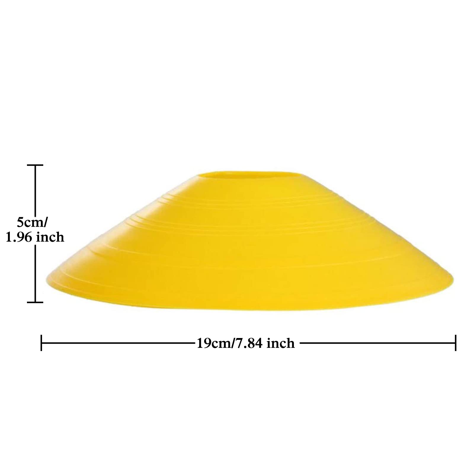 Cônes D'Entraînement Football - Disques Jaunes, Diamètre 20 Cm, Lot De 5 | Pour Sport, Marqueurs D'Espace