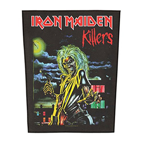 Iron Maiden Killers Unisex Parche Espalda multicolor, 95% Algodón, 5% Poliéster, 25 x 35 cm