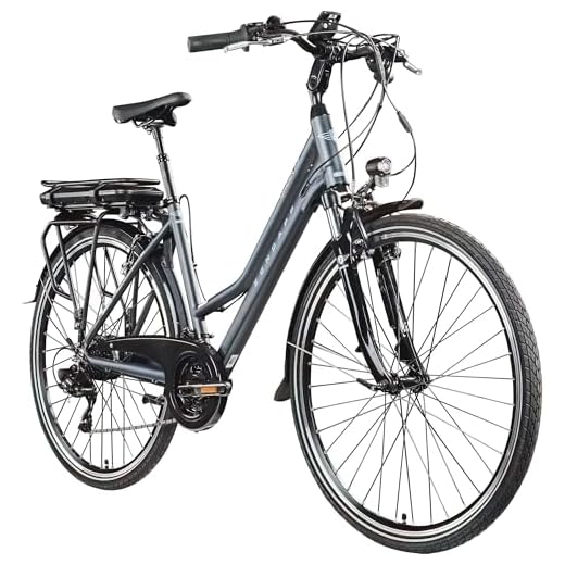 ZÜNDAPP E-Bike Trekking 700c Green 7.7 Pedelec Trekkingrad Damen 28 Zoll Touren (grau/blau, 48 cm)