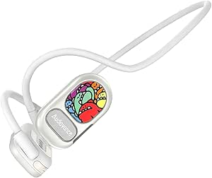 OpenComfy CF201 Bluetooth Headphones for Running, Wireless Open Ear Headphones for Sports Gym Workout, Ultra Comfort, Premium Sound, Secure Fit, Ambient Awareness. White asin的图片