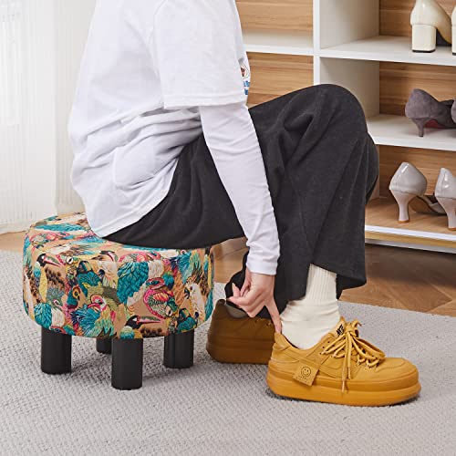Cpintltrlinenottomanroundfootreststoolupholsteredstepstoolottomanssofastool4woodlegswithantislippadsmodernaccenthomedecorsuitableforlivingroombedroomentrywaypeacock Urban Country Home Decor Cpintltr linen ottoman round footrest stool upholstered step stool ottomans sofa stool 4 wood legs with anti slip pads modern accent home decor suitable for living room bedroom entryway peacock urban country home decor