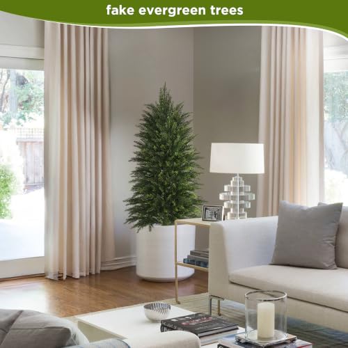 Image of 4 ft Artificial Topiary Cedar Trees Set of 2 for Outdoor