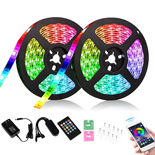 Wigbow 49.2 ft/ 15M Bluetooth LED Chasing Light with APP, Dream Color Changing RGB Rope Lights Kit, 12V 360 LEDs Flexible Led Strip Lighting for Bedroom Kitchen Home Decoration9
