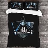 Dazhenfzd 3-Piece Bedding Set 86'X70 Comforter Set Durable Breathable Darth Vader Cozy Soft Quilt Tw
