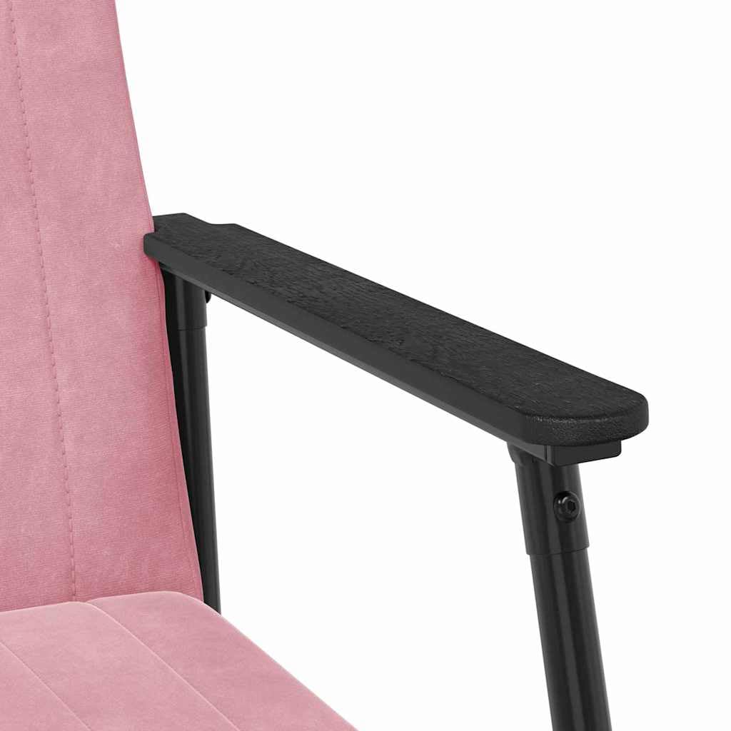 Fotel różowy, aksamitny fotel tapicerowany, krzesło do salonu z oparciem i podłokietnikami, ergonomiczny fotel wypoczynkowy, 59 x 75 x 78 cm