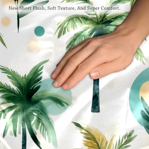 Fundas de almohada decorativas 50x50 con diseño moderno de palmera acuarela 4