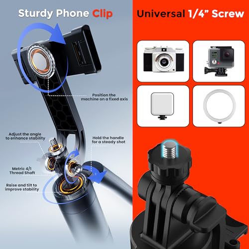 Image of WeCool Long Selfie Stick with Tripod Stand Extendable Upto 70 inch with 6section Telescopic Pole,360Rotating Handle & Reinforced Tripod Stand
