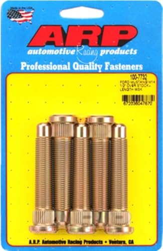 ARP Wheel Stud, 14 mm x 1.50 Thread, 2.935 in Long, 0.625 in Knurl, Chromoly, Cadmium, Set of 5