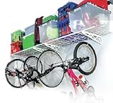 SafeRacks Wall Shelf Combo Kit, Two 18'x 48' Shelves, Four Deck Hooks