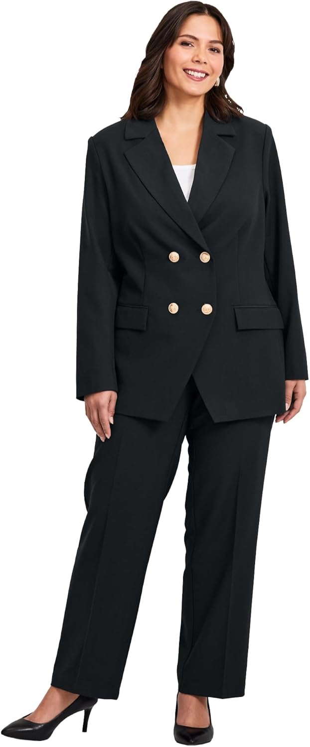 Avenue Women's Plus Size Cool Hand Double Breasted Blazer