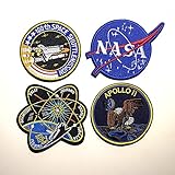 TERA NASA パッチ ワッペン ミリタリー 刺繍 ベルクロ アメリカ合衆国 100th SPACE SHUTTLE MISSION スペースシャトル アポロ(4点セット)