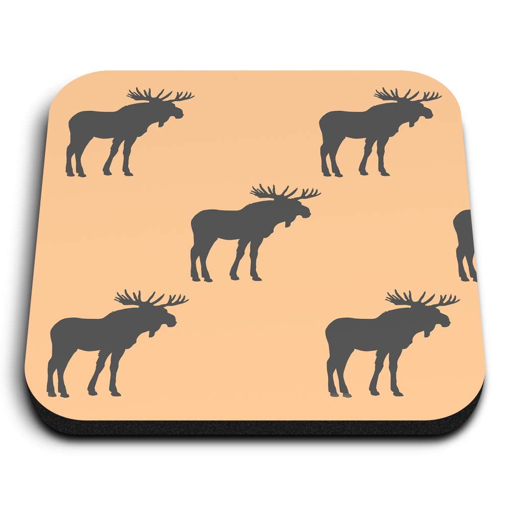 Destination Vinyl Ltd Multicolor 1 X Square Mdf Fridge Magnet - Moose Pattern Print Canada Alaska 45784
