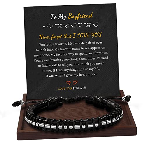 Gifts for Boyfriend Morse Code Bracelets for Men Boyfriend I...