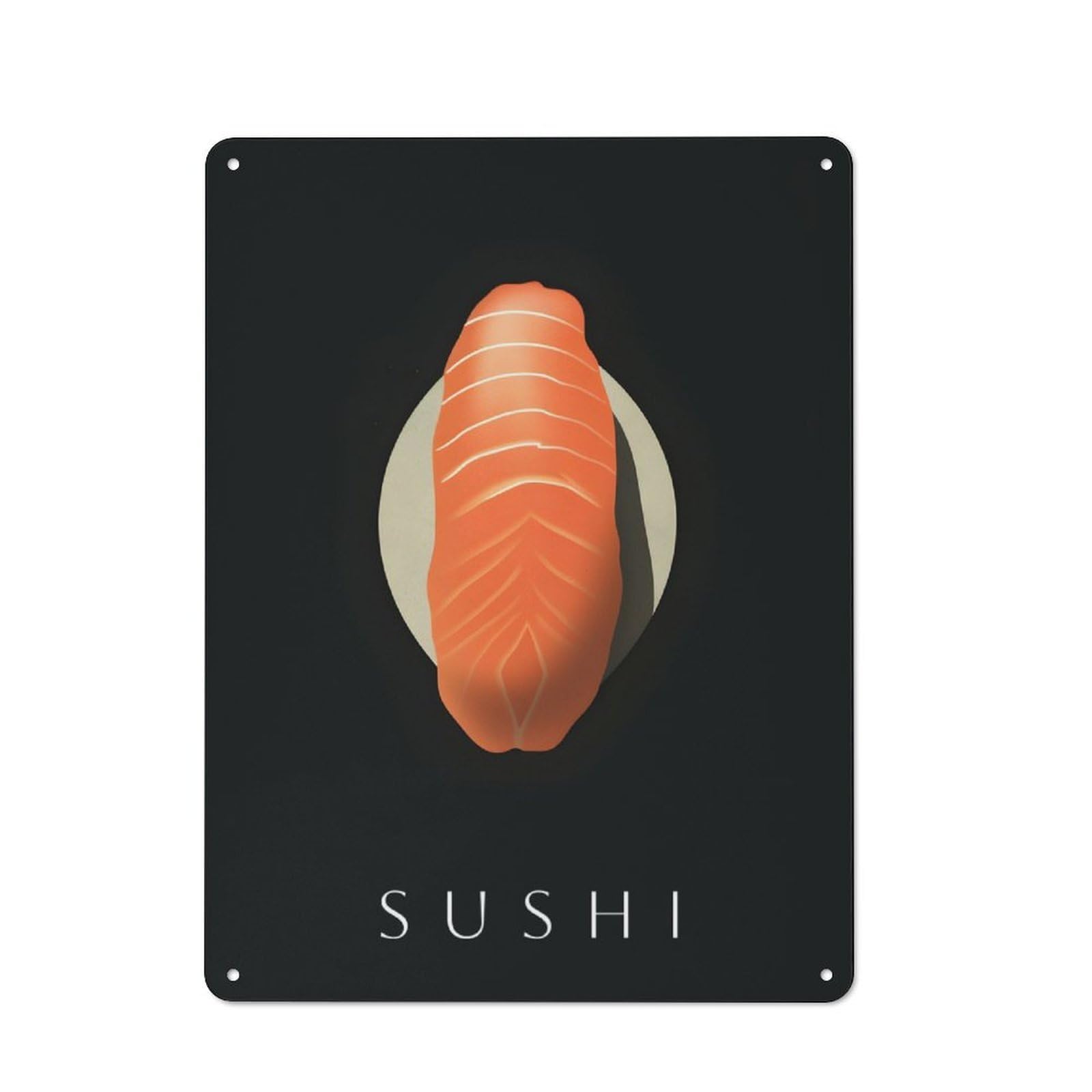Junmoney Sushi Obsession Vintage Metal Wall Sign 40X30cm For Studio Or Craft Room, For Vintage Wall Decor Fans, For Metal Sign Collectors