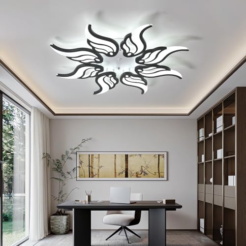 Plafonnier LED salon moderne avec télécommande pour ambiance repas - 4