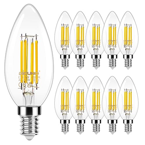 DiCUNO E14 Candle LED Bulbs, Small Screw E14 LED, 4W, 550LM, 40W Incandescent Equivalent, Natural White 4000K