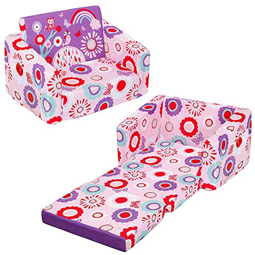 Get Special Price MallBest Kids Sofas Children's Sofa Bed Baby's Upholstered Couch Sleepover Chair Flipout Open Recliner(Pink/Flowers) Get Special Price MallBest Kids Sofas Children's Sofa Bed Baby's Upholstered Couch Sleepover Chair Flipout Open Recliner(Pink/Flowers)