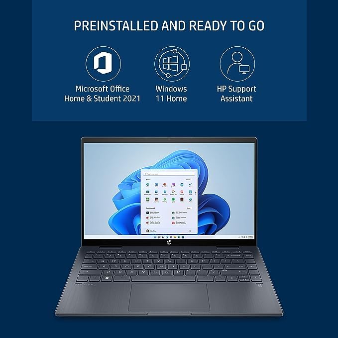 Image of HP Pavilion x360, 12th Gen Intel Core i5-1235U 16GB RAM /512GB SSD 14-inch(35.6 cm) FHD,14-ek0078TU / /