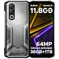 DOOGEE Blade 20 MAX Teléfono Móvil Irrompible, 36GB+1TB/2TB Movil rugerizado, 11800mAh/33W, Helio G100 NFC telefono, 6.6" 120Hz Movils Android 15, 64MP+20MP+16MP, 4G Dual SIM/Face ID Moviles Gaming
