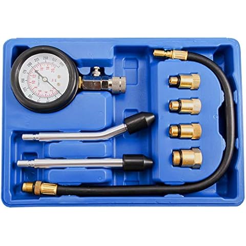 Professional Petrol Engine Compression Tester Kit Fuel Cylinder Pressure Gauge Tool Set Cover