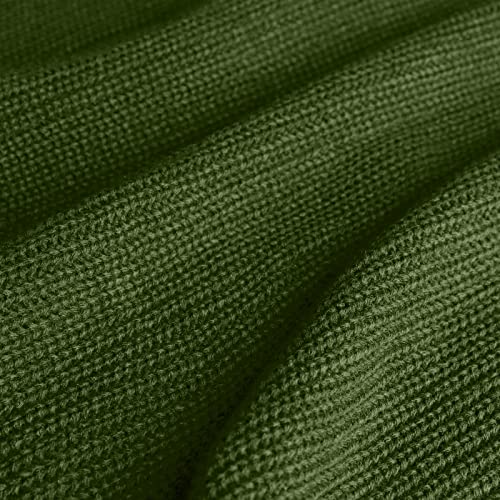 YAOHUOLE Men's Long Sleeve Single Breasted Cardigan Sweater Casual Fashion Sweater Army Green 2XL - Image 7