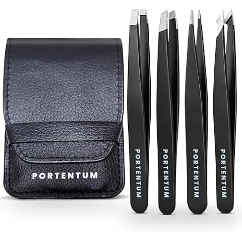 Pince à épiler PORTENTUM 4 pièces Cover