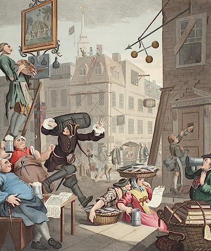 Poster Rue de la bière de William Hogarth | Impression Toile Salon 60x90cm