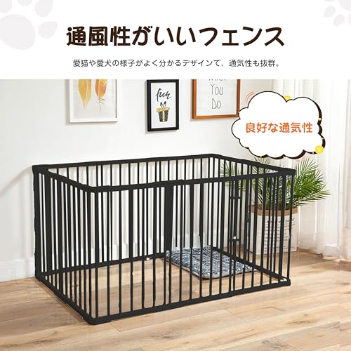 Zoifada ペットサークル 中型犬 大型 門構え 折りたたみ メッシュ ケージ ゲージ ペット用 猫 犬 小動物 屋外 室内用 の商品画像 3
