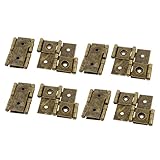 uxcell 46mmx54mm Retro Style Double Acting Folding Screen Hinge Bronze Tone 8pcs
