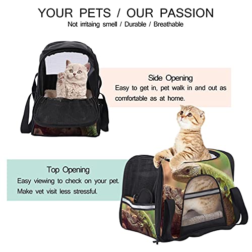 Sac de transport portable animal avec impression gecko et côtés souples - 4