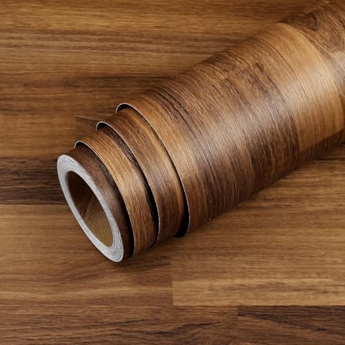 Image of HOME13 Self Adhesive Wood Vinyl Wallpaper Waterproof Old Furniture for Wall, Wall Stickers Door Wardrobe Desktop (Wood Box, 24X48 in)