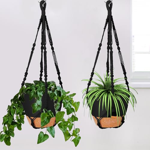 Gardife 10 Inch Hanging Planters With Macrame Plant Hanger For Indoor And Outdoor Plants thumb #4