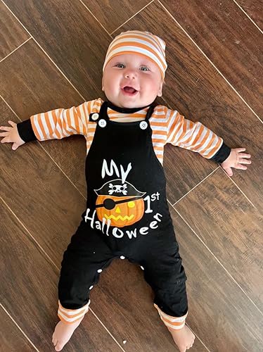 VINUOKER 3pcs Baby Boy Halloween Thanksgiving Day Christmas Outfits Set3