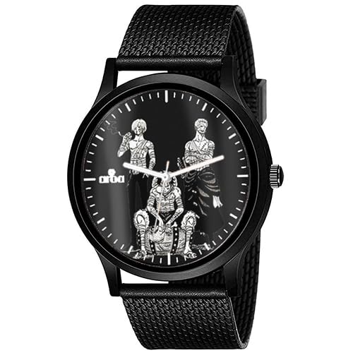 AROA Watch New Watch for One Piece Luffy Sanji Zoro Manga Model : 1037 Black Metal Type Analog Black Strap Watch Black Dial for Men Stylish Watch for Boys- (B0CK6F8H63) Amazon Price History, Amazon Price Tracker