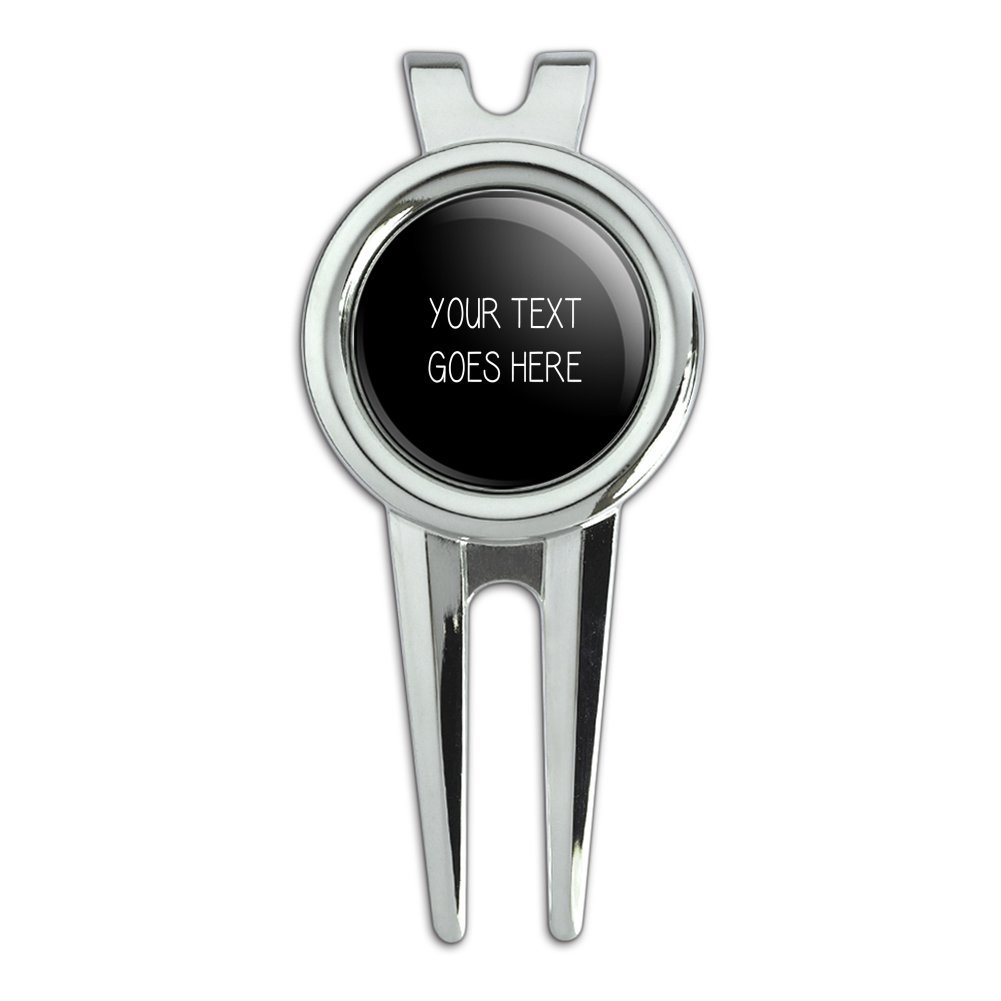 Graphics and More Personalized Custom Black Background Any Occasion Golf Divot Repair Tool and Ball Marker