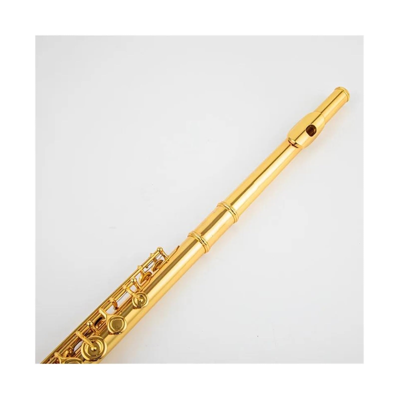 flauta de instrumento musical Flauta profesional cuproníquel apertura C llave 17 agujeros instrumentos musicales chapados en flauta con estuche