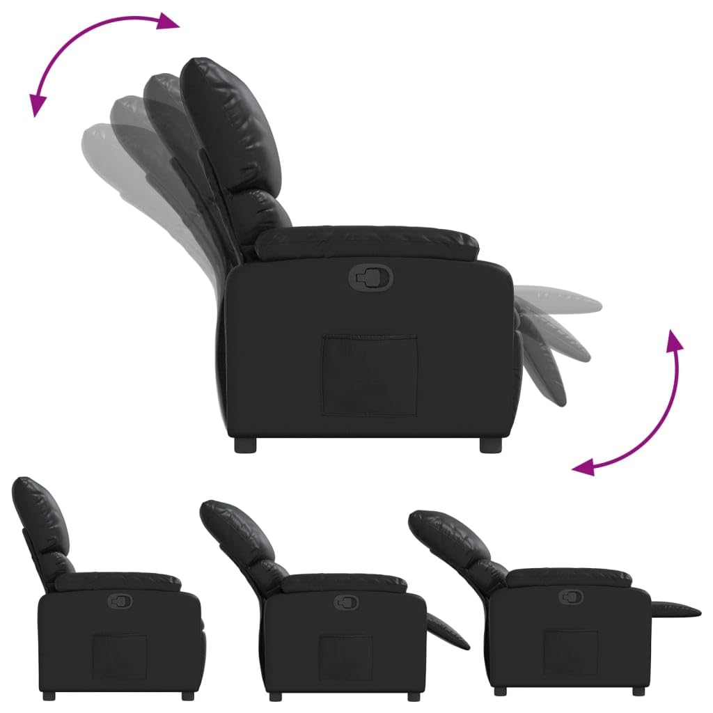 vidaXL Relaxsessel Schwarz Kunstleder