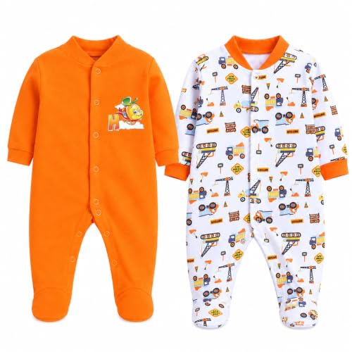 Image of EIO 100% Cotton Rompers Sleepsuits Jumpsuit Night Suits for Infants Newborn Baby Boys & Girls