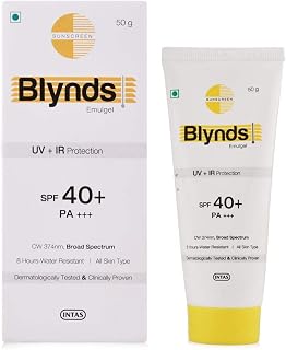 Blynds Emulgel 40+ & Pa+++ Sunscreen SPF 40 Gel, 50g For All Skin Type Price In India